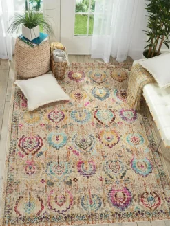 Niederflor-Teppich Kashan mit Ornamenten