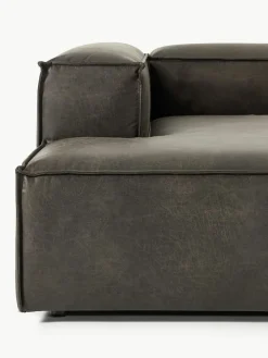 Ottomane-Eckmodul Lennon aus recyceltem Leder