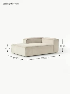 Ottomane-Eckmodul Lennon aus Cord