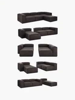 Ottomane-Eckmodul Lennon aus recyceltem Leder