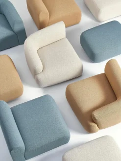 Ottomane-Eckmodul Sofia aus Bouclé