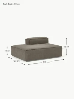 Ottomane-Modul Lennon aus Bouclé