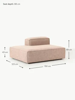 Ottomane-Modul Lennon aus Leinen-Mix