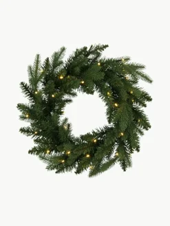 Outdoor LED-Weihnachtskranz Byske mit Dämmerungssensor, Ø 45 cm