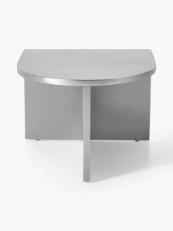 Ovale Couchtische Leander aus Metall und Marmor, 2er-Set