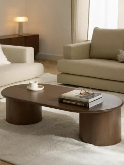 Ovaler Couchtisch Didi aus Eichenholz