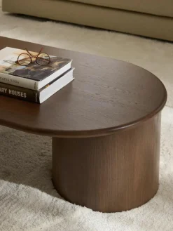 Ovaler Couchtisch Didi aus Eichenholz