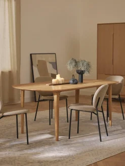 Ovaler Esstisch Archie aus Eichenholz, 200 x 100 cm