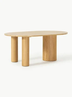 Ovaler Esstisch Dunia aus Eichenholz, 180 x 110 cm