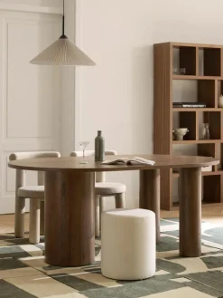 Ovaler Esstisch Dunia aus Eichenholz, 180 x 110 cm