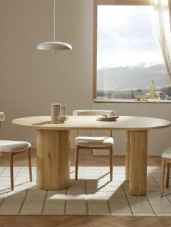 Ovaler Esstisch Dunia aus Eichenholz, 180 x 110 cm