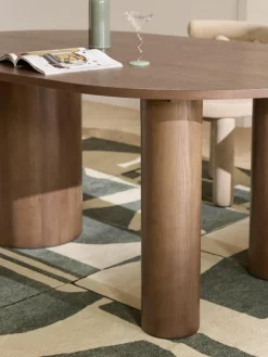 Ovaler Esstisch Dunia aus Eichenholz, 180 x 110 cm