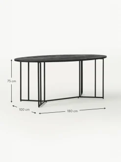 Ovaler Esstisch Luca aus Mangoholz, in verschiedenen Größen