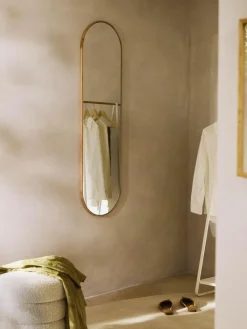 Ovaler Ganzkörperspiegel Avery mit Eichenholzrahmen