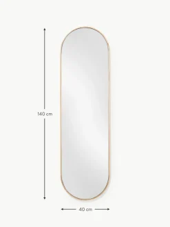 Ovaler Ganzkörperspiegel Avery mit Eichenholzrahmen
