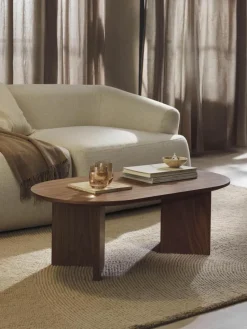 Ovaler Holz-Couchtisch Toni