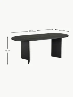 Ovaler Holz-Esstisch Toni, 200 x 90 cm