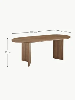 Ovaler Holz-Esstisch Toni, 200 x 90 cm