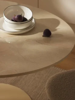 Ovaler Marmor-Esstisch Miley, 120 x 90 cm