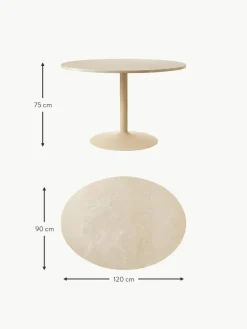 Ovaler Marmor-Esstisch Miley, 120 x 90 cm