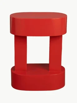 Ovaler Metall-Beistelltisch Magenta