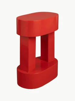 Ovaler Metall-Beistelltisch Magenta