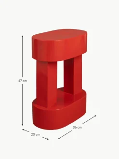 Ovaler Metall-Beistelltisch Magenta
