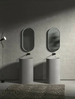 Ovaler Wandspiegel Avior mit LED-Beleuchtung