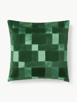 Patchwork-Kissenhülle Bastien aus Samt