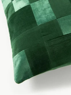 Patchwork-Kissenhülle Bastien aus Samt