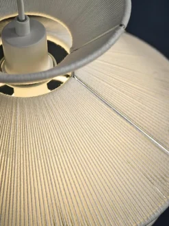 Pendelleuchte Kiku aus Leinen