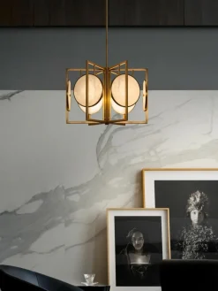 Pendelleuchte Marmo aus Marmor und Metall