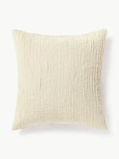 Plissierte Baumwoll-Kissenhülle Artemis