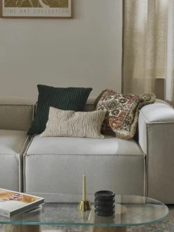 Plissierte Baumwoll-Kissenhülle Artemis