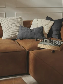 Plissierte Baumwoll-Kissenhülle Artemis