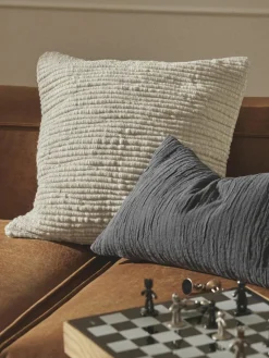 Plissierte Baumwoll-Kissenhülle Artemis