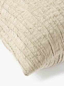 Plissierte Baumwoll-Kissenhülle Artemis