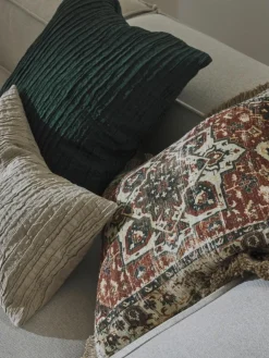 Plissierte Baumwoll-Kissenhülle Artemis