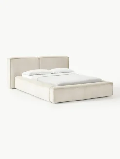 Polsterbett Lennon aus Cord mit Stauraum