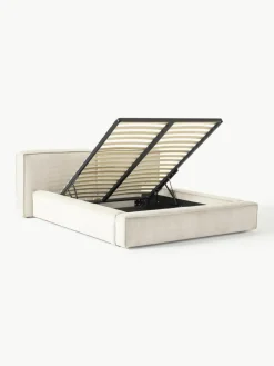 Polsterbett Lennon aus Cord mit Stauraum