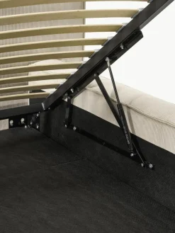 Polsterbett Lennon aus Cord mit Stauraum