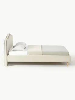 Polsterbett Romy mit gewelltem Kopfteil