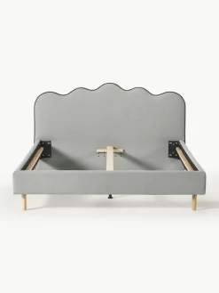 Polsterbett Romy mit gewelltem Kopfteil