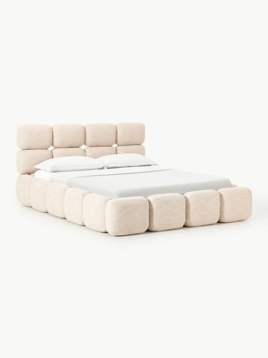 Polsterbett Tayla aus Bouclé