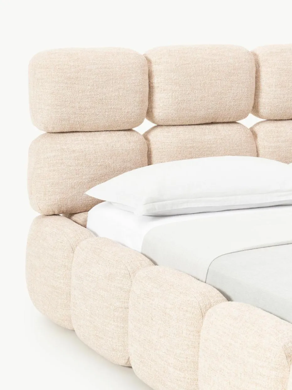 Polsterbett Tayla aus Bouclé