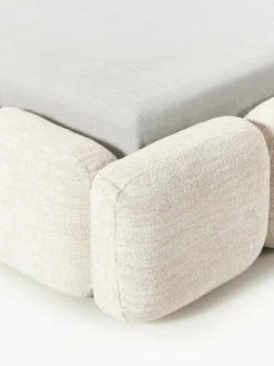 Polsterbett Tayla aus Bouclé mit Stauraum