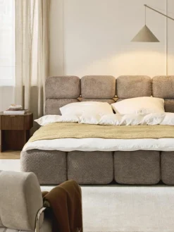 Polsterbett Tayla aus Teddy-Bouclé