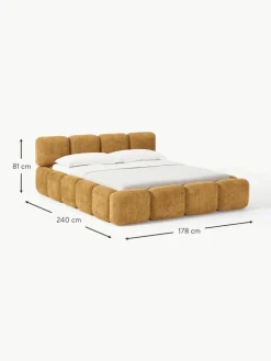 Polsterbett Tayla aus Teddy-Bouclé