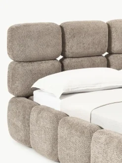 Polsterbett Tayla aus Teddy-Bouclé