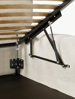 Polsterbett Tayla aus Teddy-Bouclé mit Stauraum